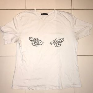 Shirt With Black Roses